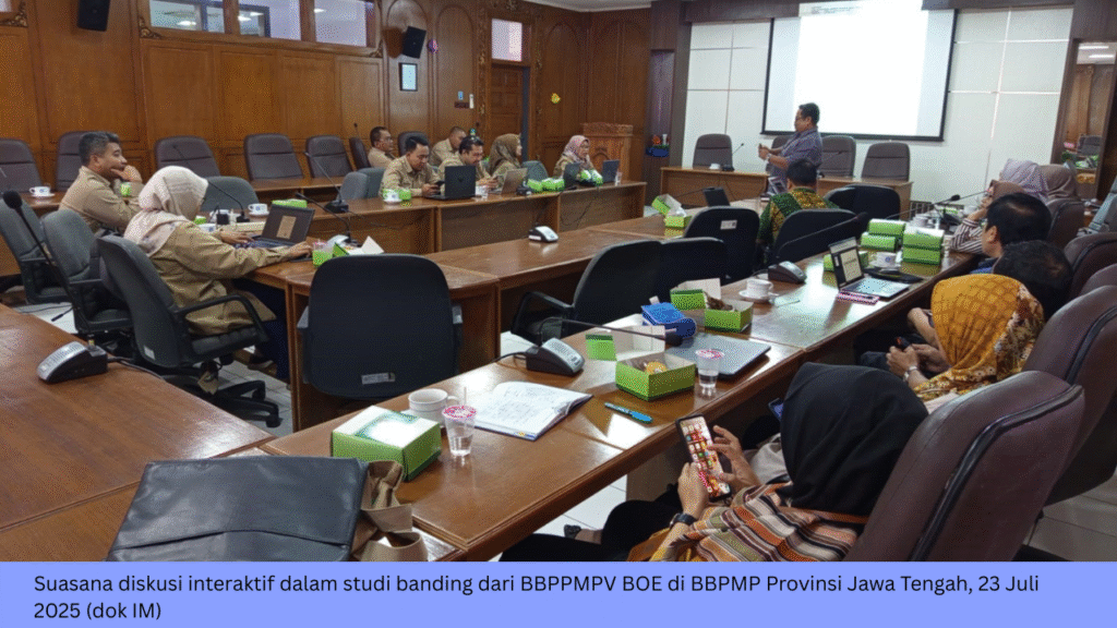 BBPPMPV BOE Lakukan Studi Banding ke BBPMP Jawa Tengah, Bahas Implementasi SAKIP, SPI, dan Pengelolaan Koperasi